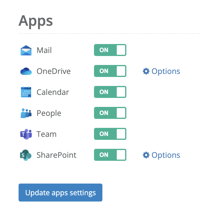 Backup Microsoft 365 apps