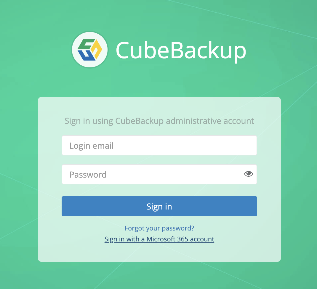 Microsoft OAuth login entry